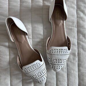 Antonio Melani White Flats Size 10